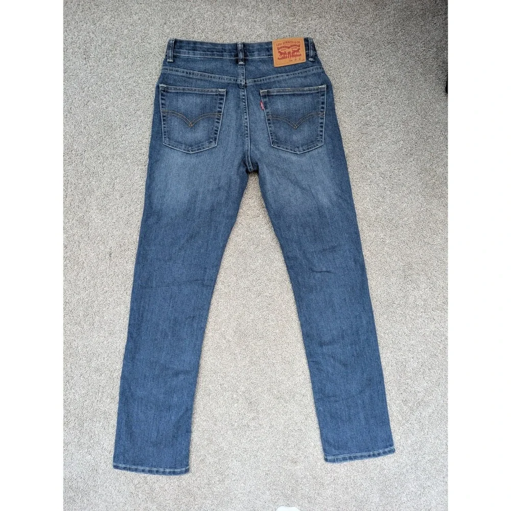 Levi's 511 Slim Jeans Boys Size 16 Reg W28 L30 Cotton Blue Logo Waistband